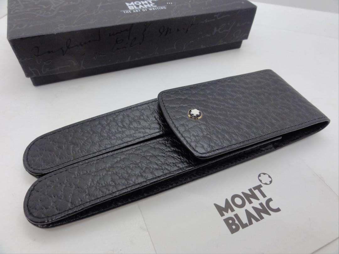 稀な未使用の稀少モデル逸品！GLOVE型極厚本革製ペンポーチ2本差し★モンブラン