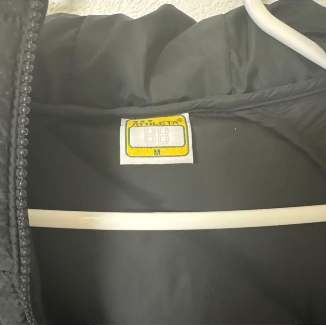 ATHLETA フード付き ブラックダウンコート