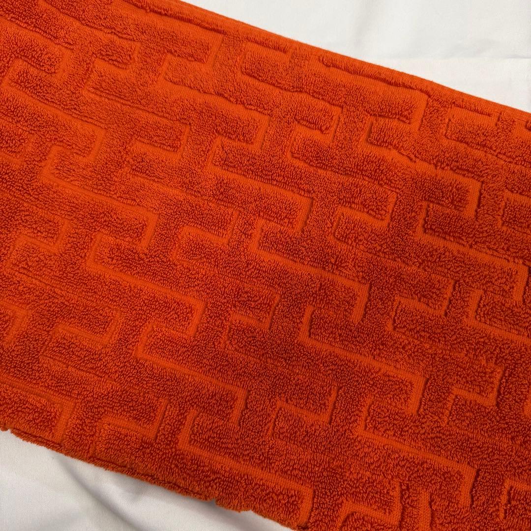 【新品タグ付き】HERMES オレンジ バスタオル 大判55×98