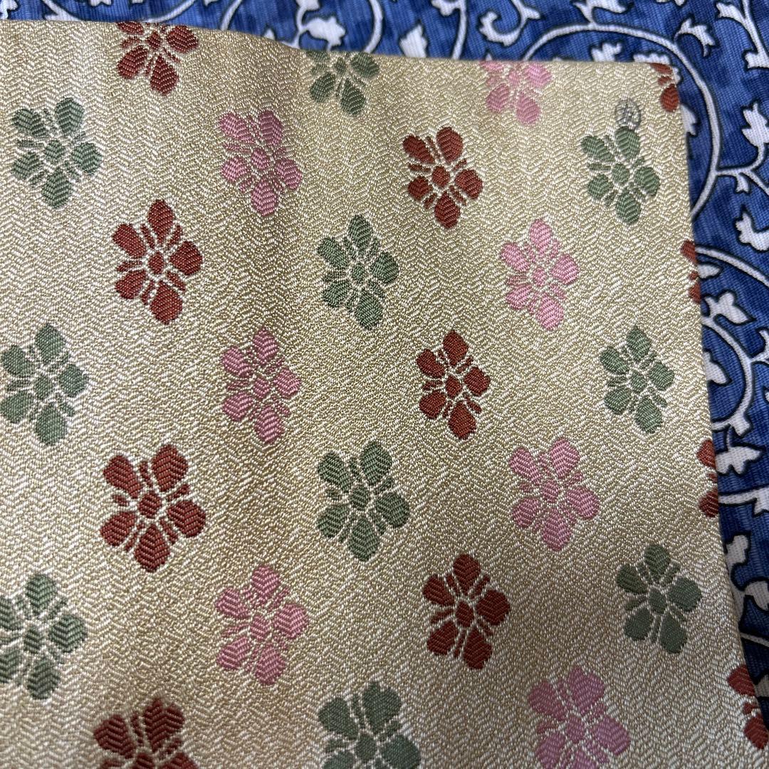 茶道用帛紗 花柄 絹製茶道具 出帛紗 千家十職 土田友湖 共箱