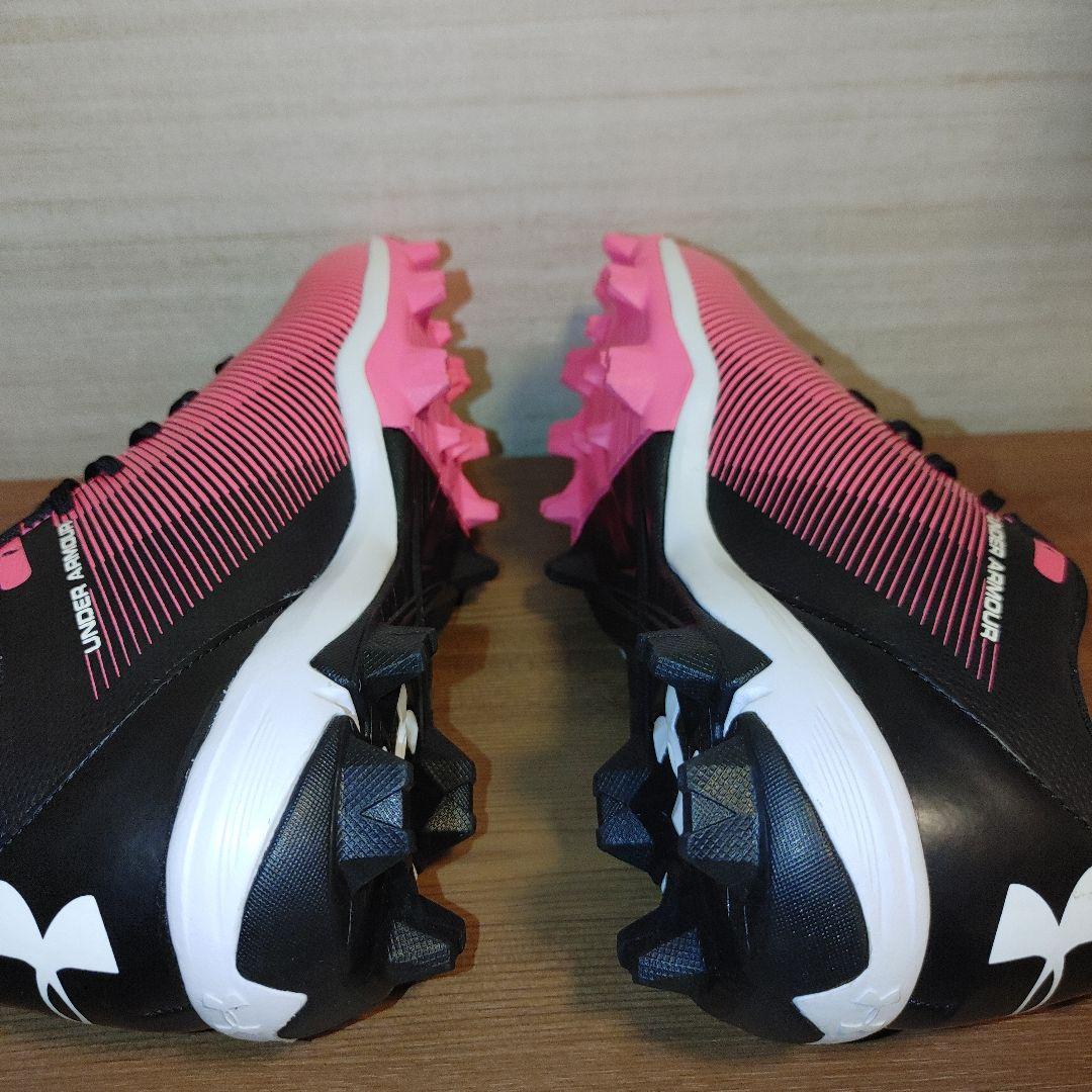 アンダーアーマー　野球　スパイク　ポイント 24.0センチ　ピンク×ブラック