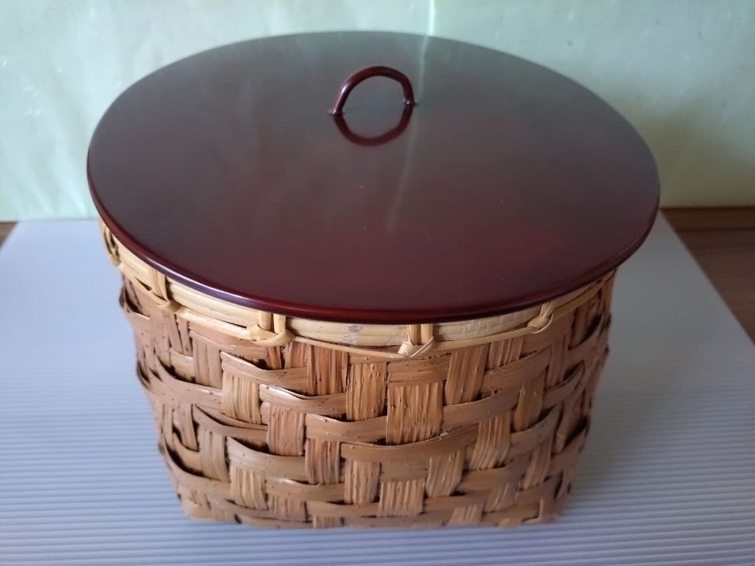 2 蓮組菜篭　茶道具 　籠　篭 安藤竹良斎　共箱