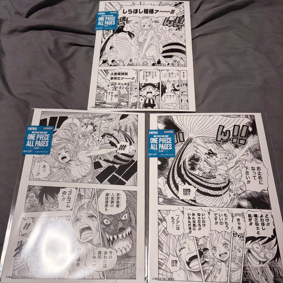 ONE PIECE ALL PAGES（B5） 魚人島編　しらほし　3枚セット