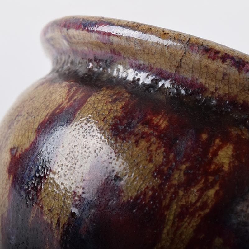 中国　均窯　釣窯釉　三つ足香炉　C　R8573