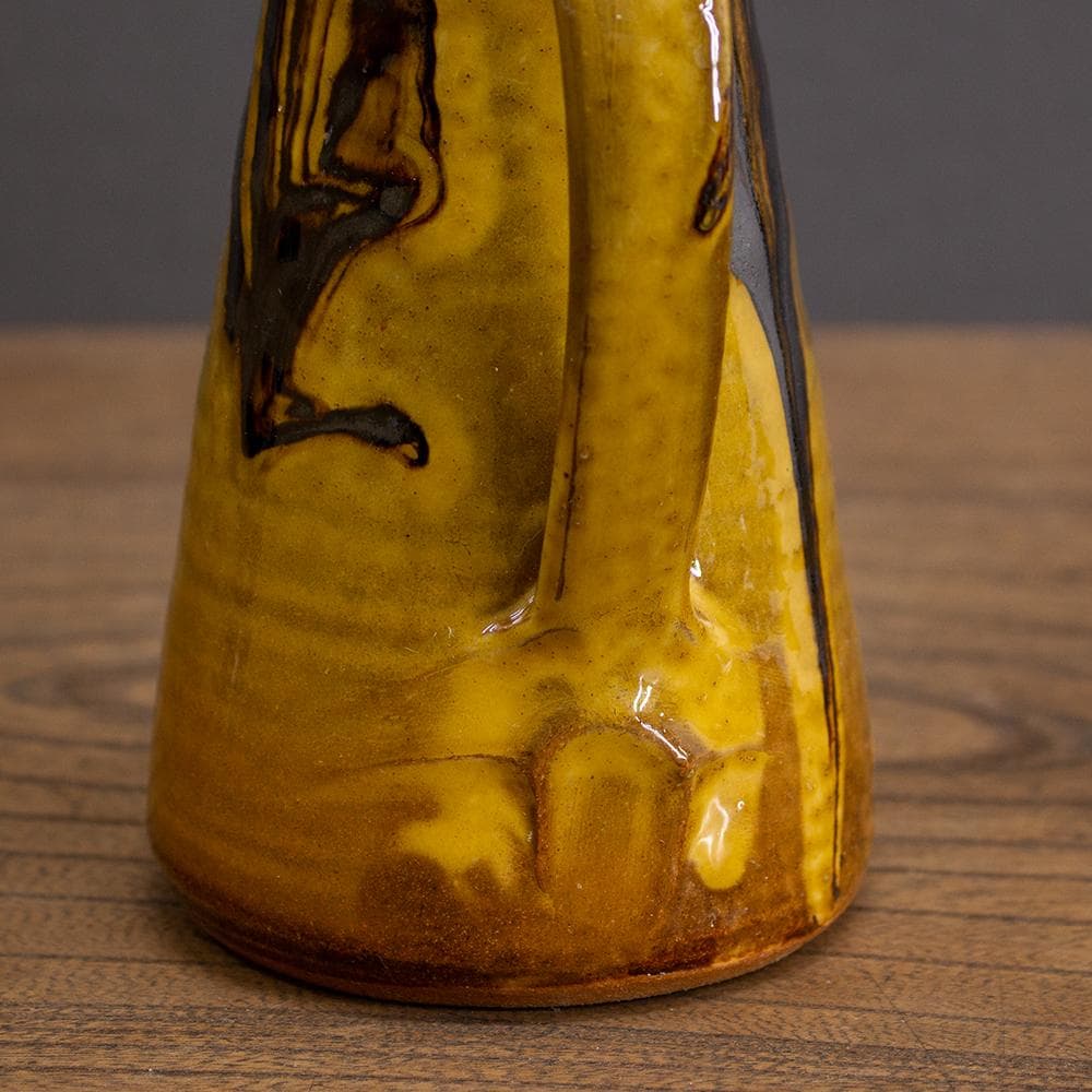 布志名焼 ピッチャー 高さ15cm 民芸 昭和レトロ （マーブル柄2）