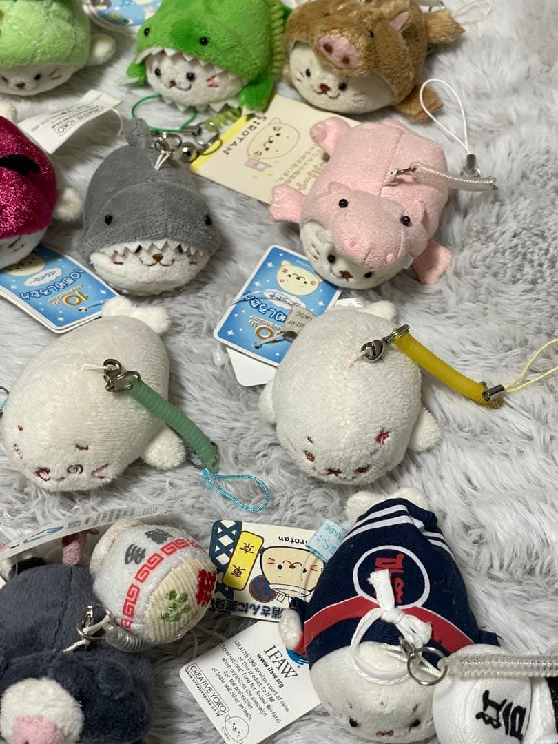 しろたん マスコットクリーナー ぬいぐるみ 45個セット 平成レトロ ストラップ