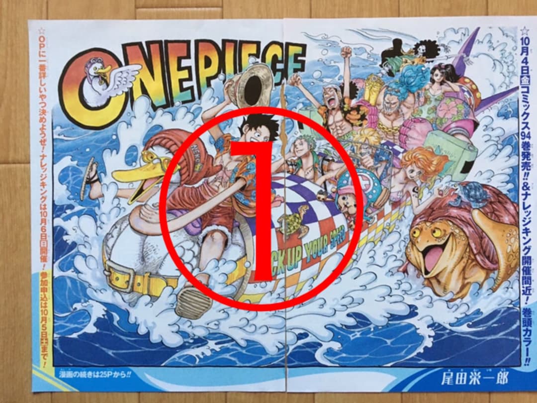 週刊少年ジャンプ　【ONE PIECE，ワンピース】　切り抜き