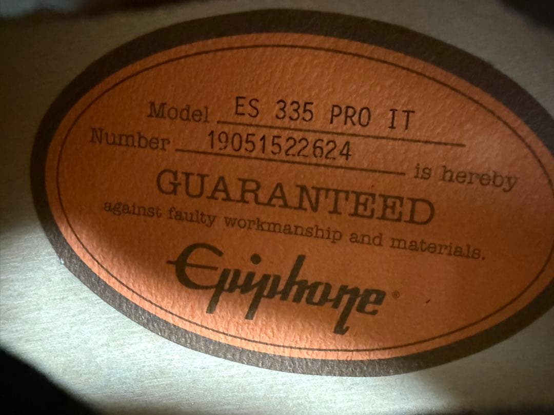 美品！エピフォン CUSTOM SHOP セミアコ Dot ES 335 PRO