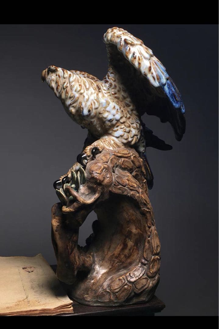 旧蔵　時代物　匠 最高峰　逸品　古陶器　鷹　インテリア　古美術　商売繁盛へ