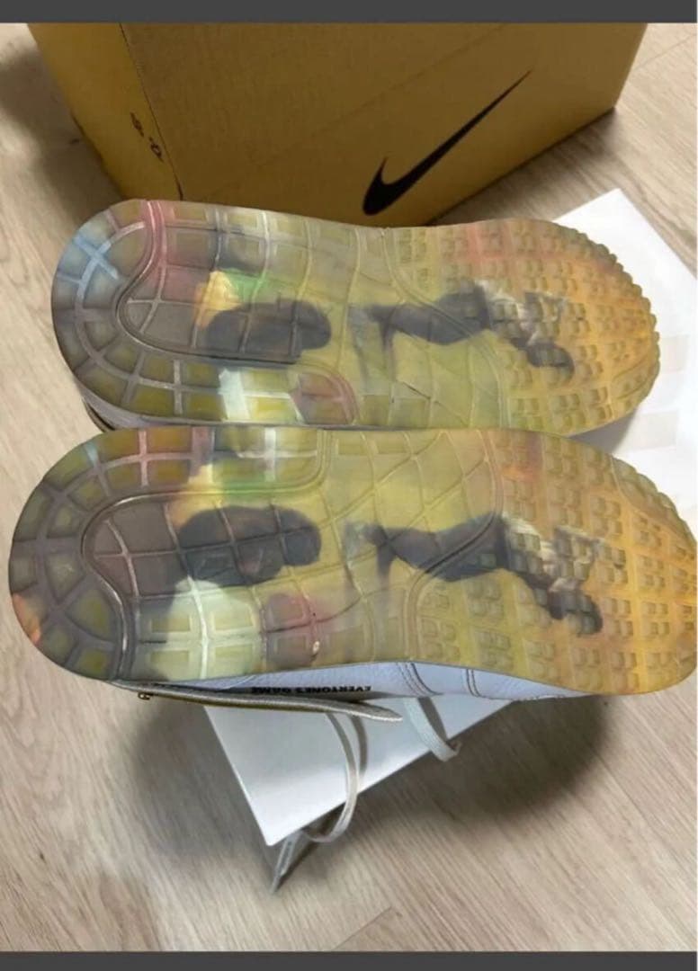 美品Nike Air Max 1 ホワイト/ゴールド26.5センチ