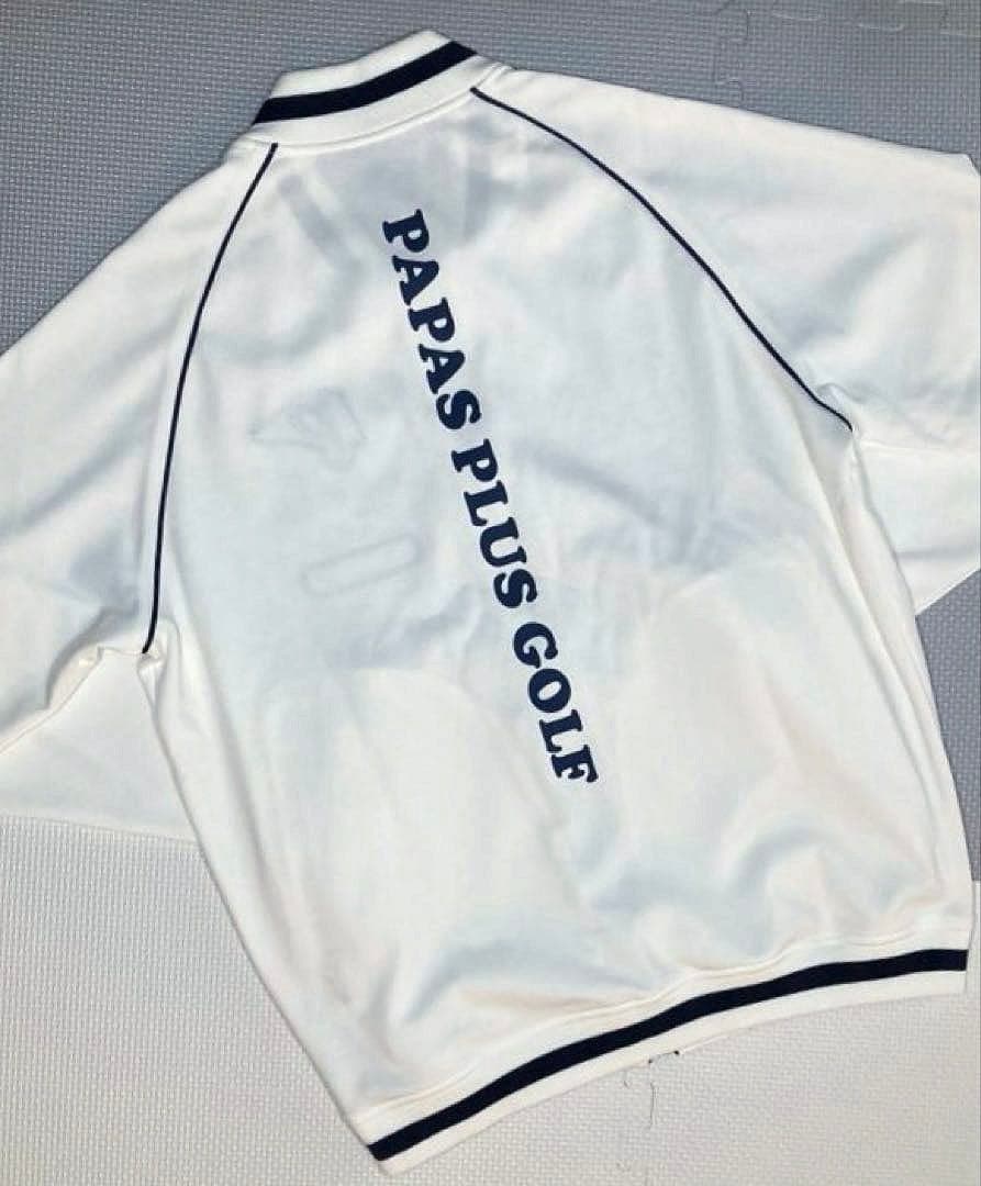 PAPAS PLUS GOLF ジップアップトラックジャケット（ホワイト／M）
