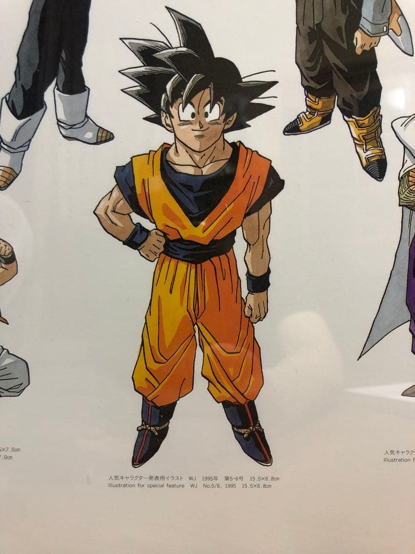 ドラゴンボール　人気キャラクター　発表用イラスト　WJ　1995年　30cm