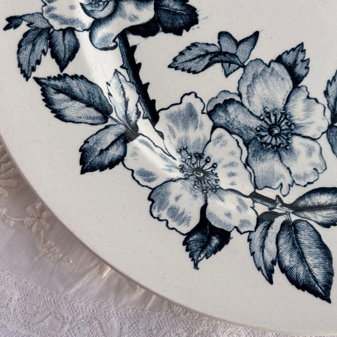 フランスアンティーク　クレイユモントロー　ローザ　 Creil 平皿