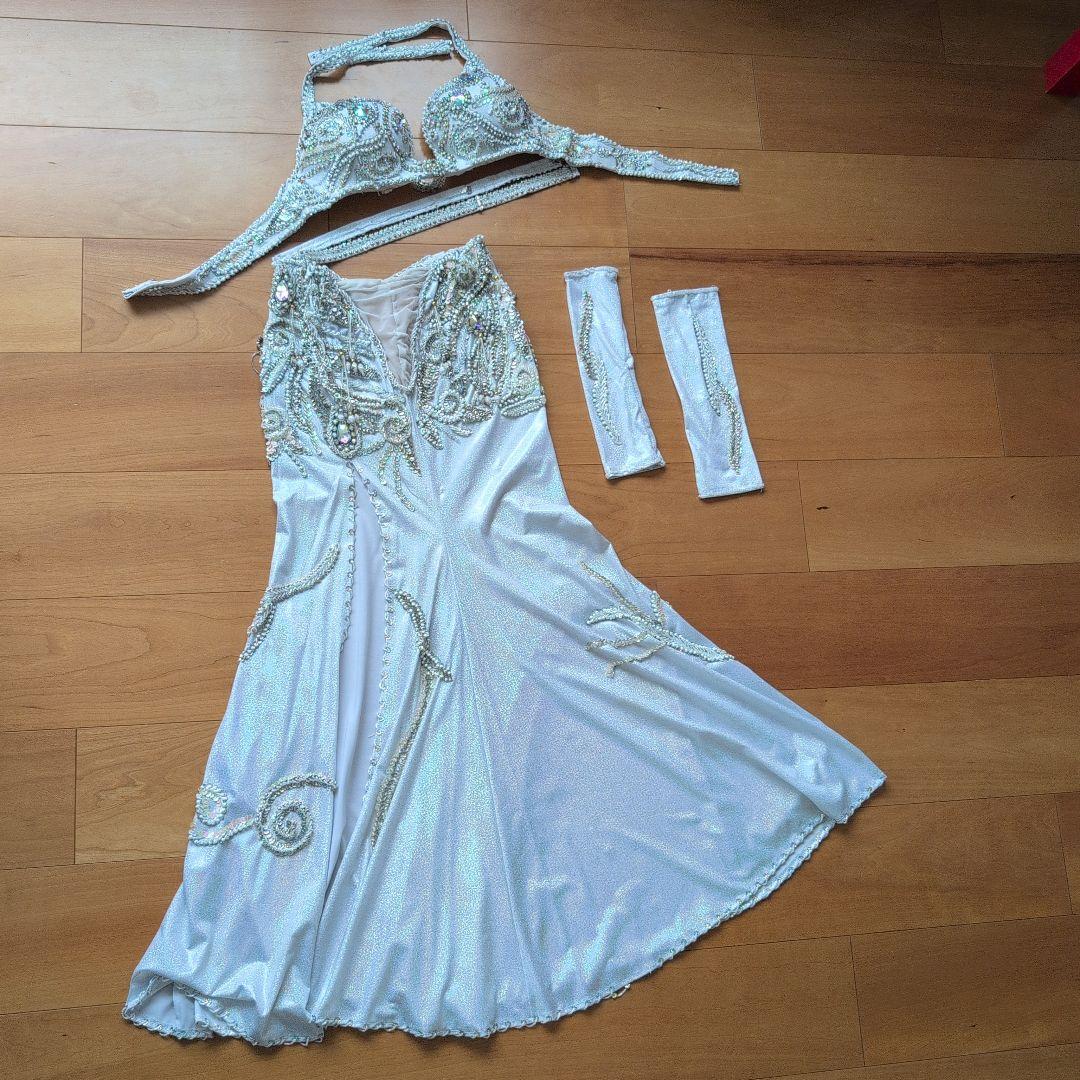 ホワイトベリーダンスセットアップ　高身長におすすめ