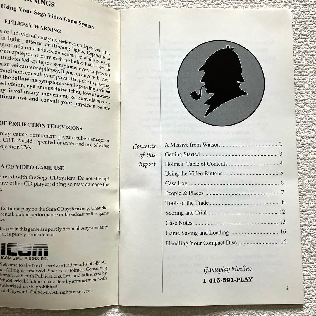 その他 Sherlock Holmes Volume II SEGA CD