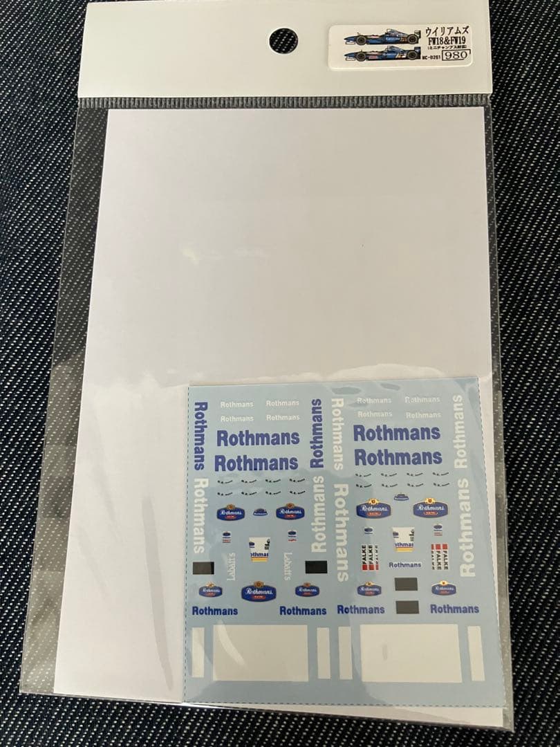 ミニチャンプスF1 1/43 WILLIAMS FW18、FW19 デカール付