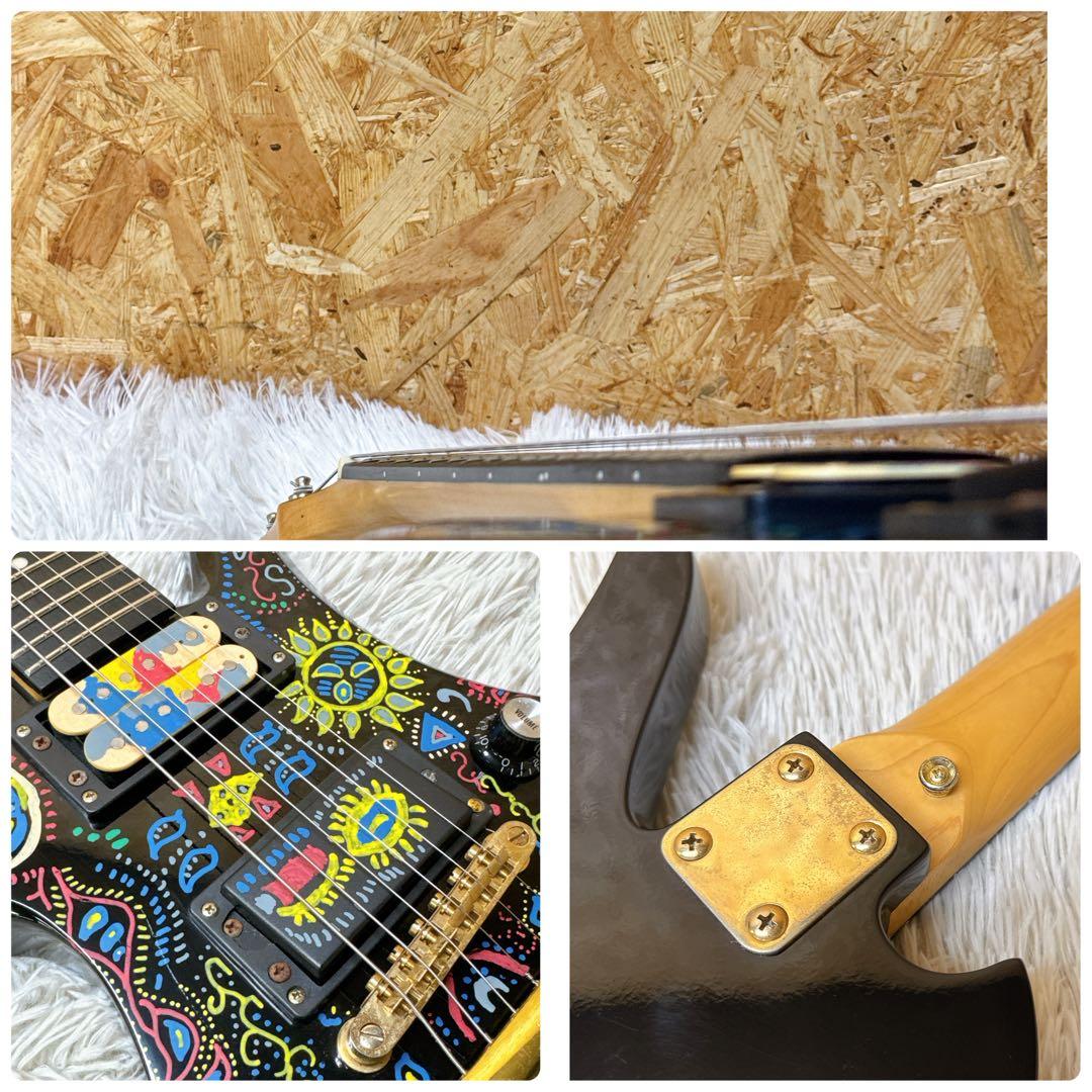 ミニモッキンバードタイプ ペイント ブランド不明 ミニギター 子供