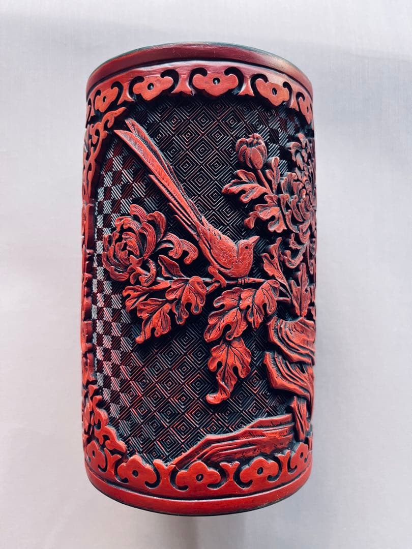 堆朱 筆筒 中国製