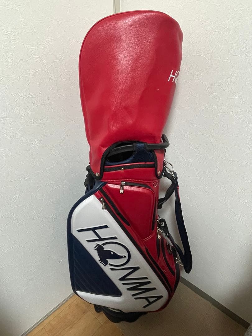 ホンマ キャディバッグ スタンド式 9.5型 レッド