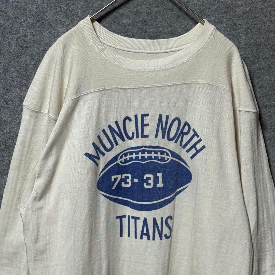 70s Champion rayon football両面染み込み　ナンバリング