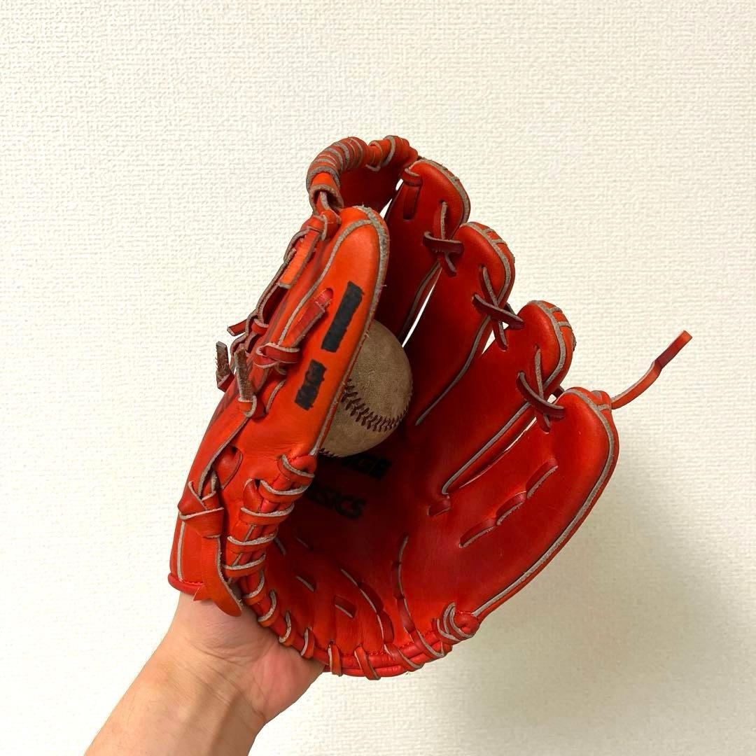 019 アシックス ゴールドステージ 美品 型抜群 軟式 少年 内野手グローブ