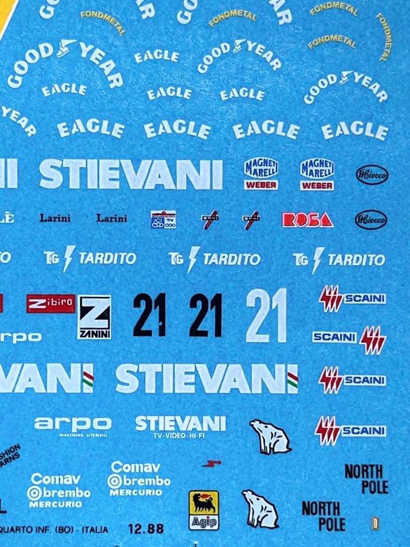 当時モノ タメオ 1/43 オゼッラFA1L 1988 モナコGP Tameo