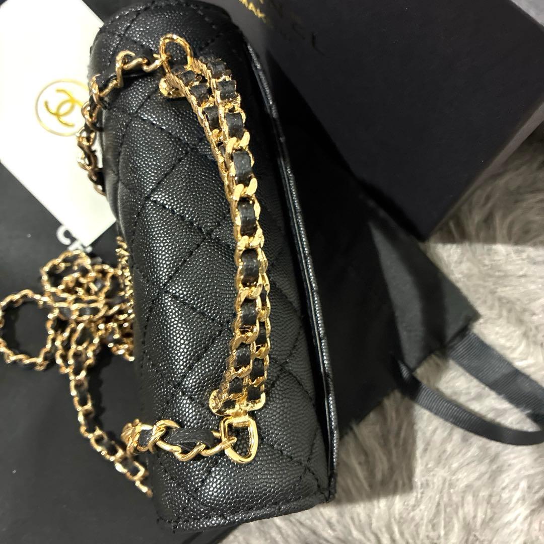 CHANEL シャネル　make up ノベルティ　チェーンショルダーバッグ　黒