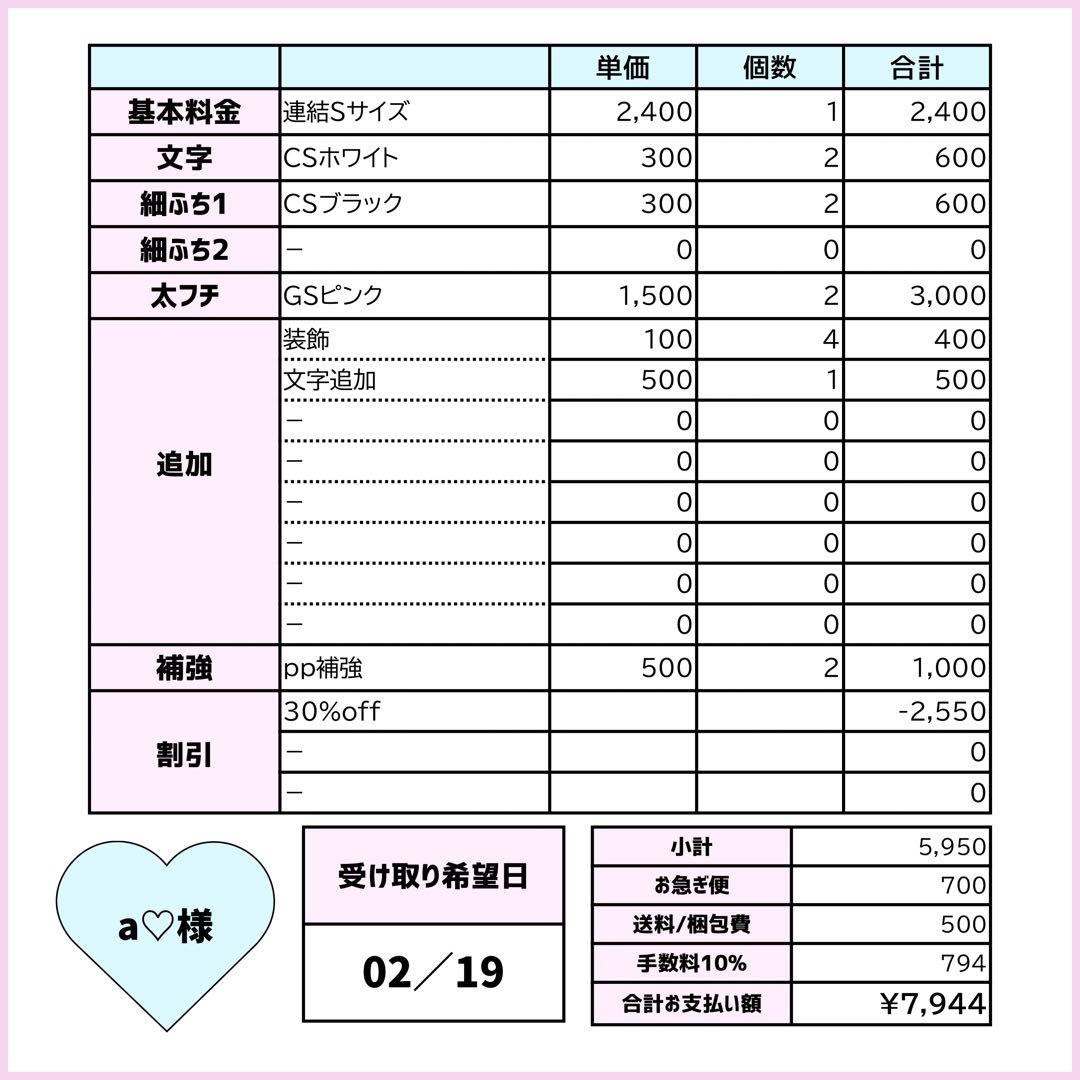 a♡ページ♡ネームボード うちわ文字 連結文字パネル オーダー