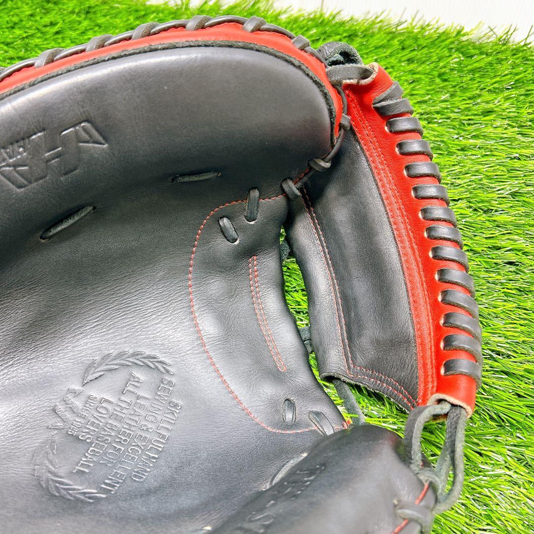 【美品】ハタケヤマ 軟式 キャッチャーミット 甲斐モデル 大人用