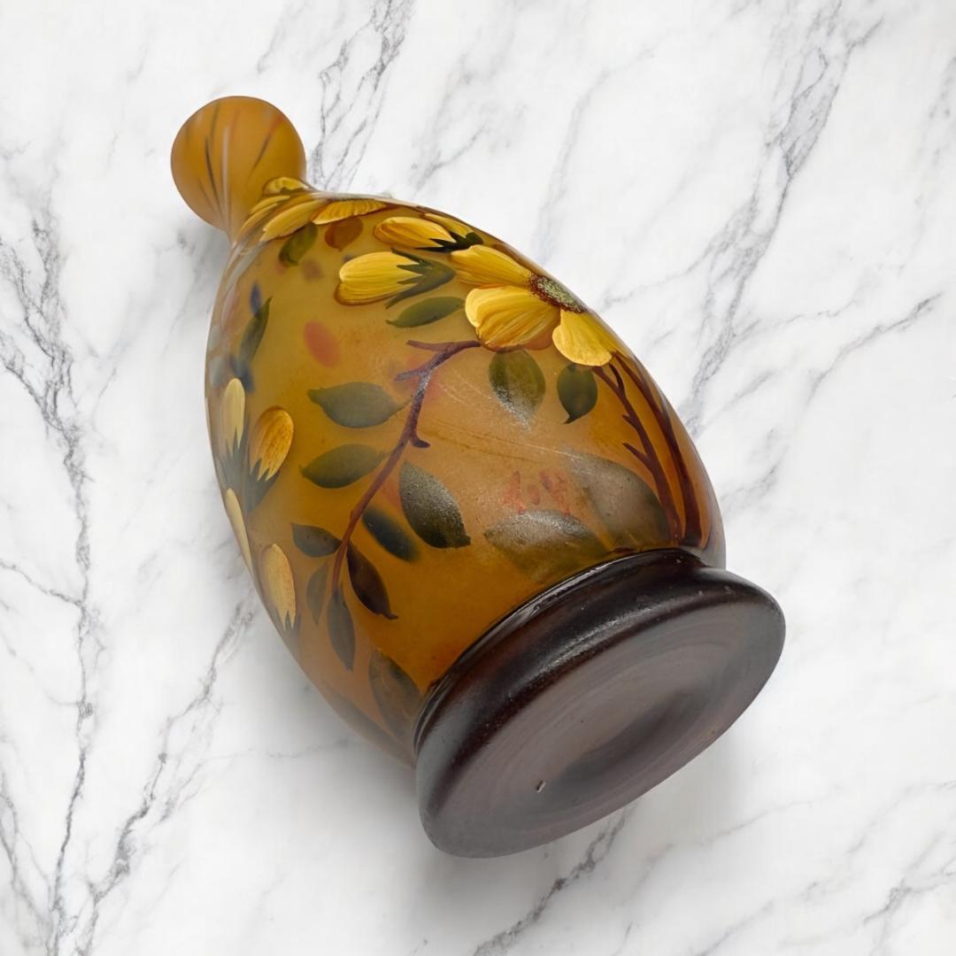 【証明書付】ドームナンシー 花瓶 高さ20cm 幅8.5cm カメオ彫り