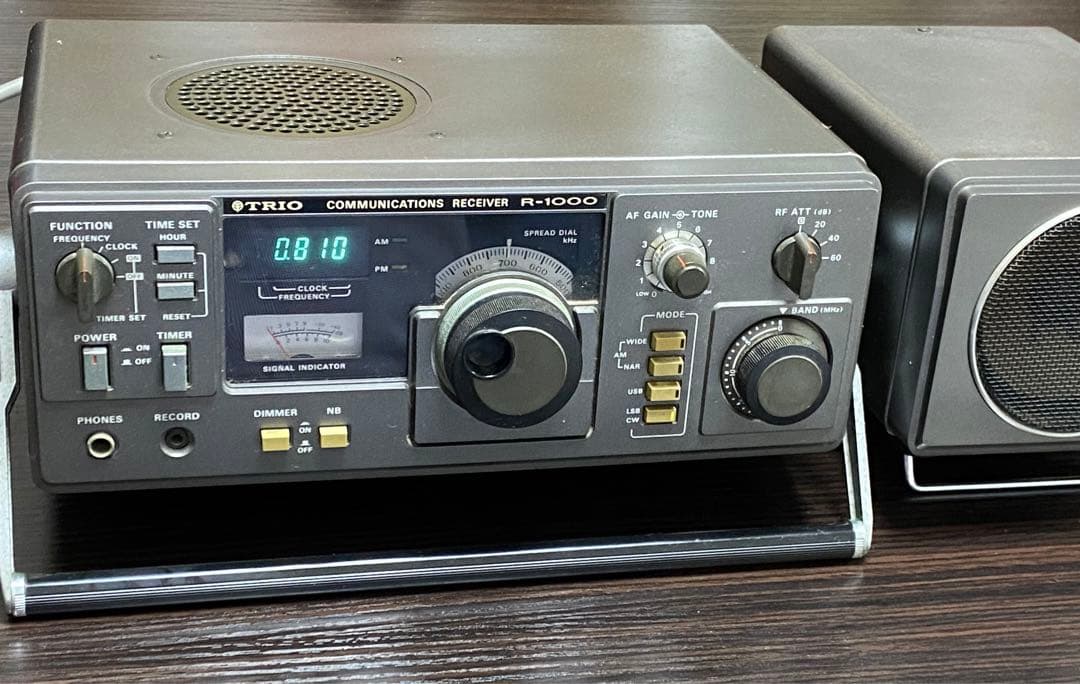 TRIO /トリオ R-1000 通信型受信機&スピーカー 通電確認済み