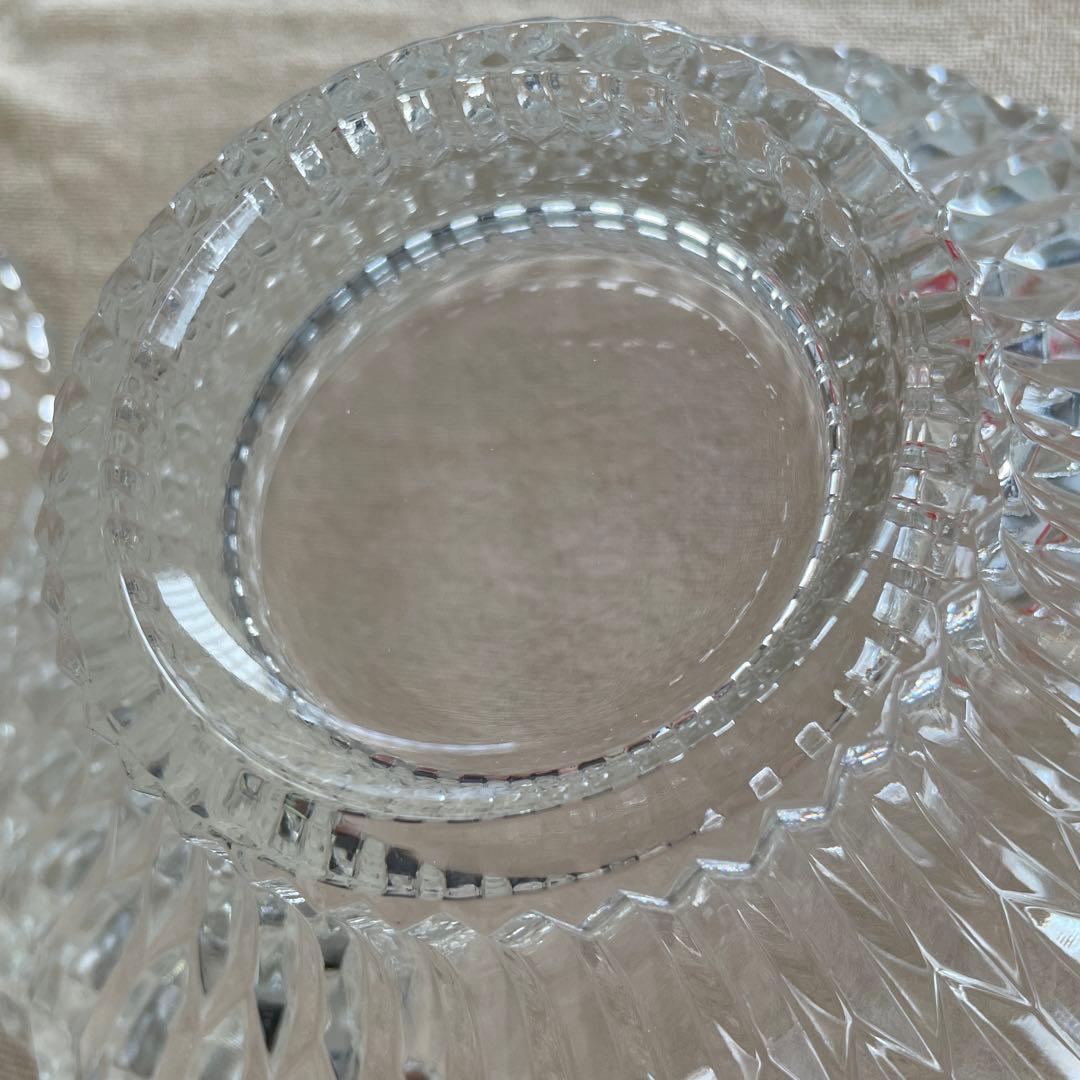 【美品】Noritake ノリタケ　クリスタル　ガラスボウル　大皿　昭和レトロ