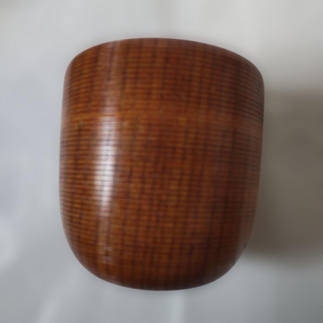 畑幸春 作 千筋 木目 中棗 内金張 共箱 漆器 漆芸 棗 抹茶 茶道具 美品