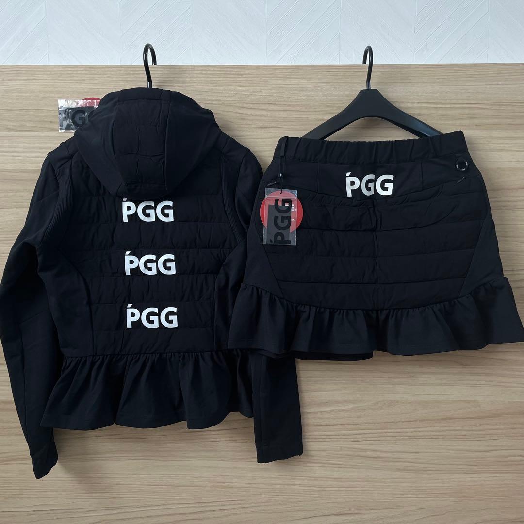 新品★84,700円 PGG パーリーゲイツ 中綿セットアップ 黒系ネイビーＳM
