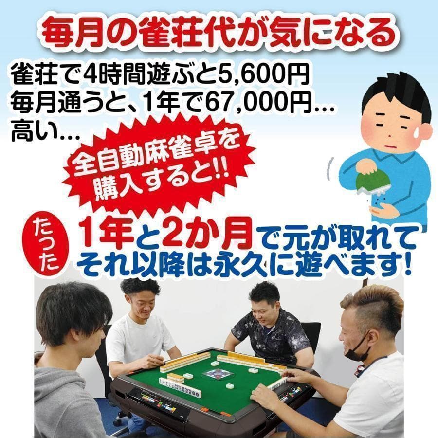 中古　麻雀台 家庭用 麻雀卓 折りたたみ デジタル28mm黒　2134