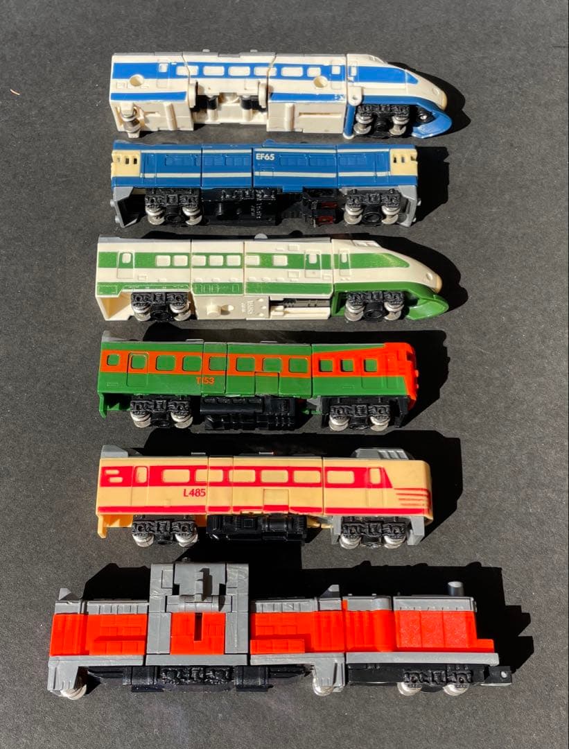 タカラ　ダイアクロン　トレインロボ６体編成　DXセット　1980年製