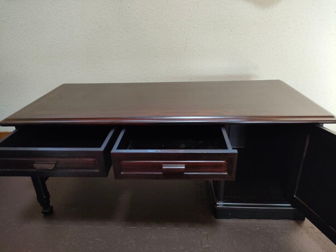 最高峰　唐木文机 ダークブラウン 　アンティーク