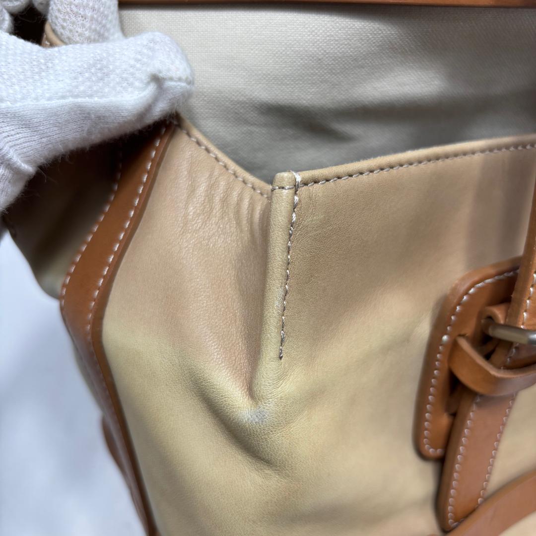 状態良【土屋鞄製造所本物】ミニボストンバッグ/ハーネスクローク/オールレザー