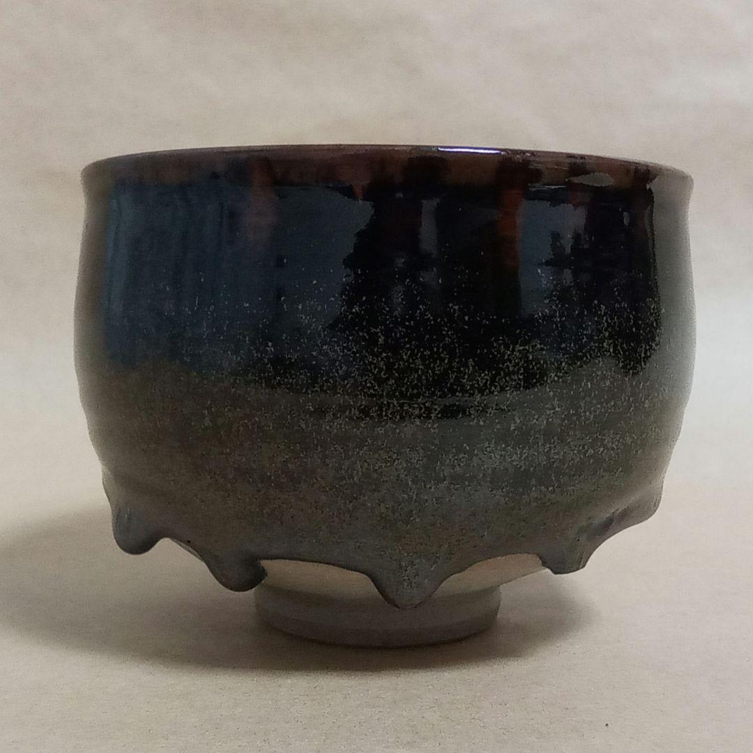 抹茶茶碗　虫明焼　黒井一楽