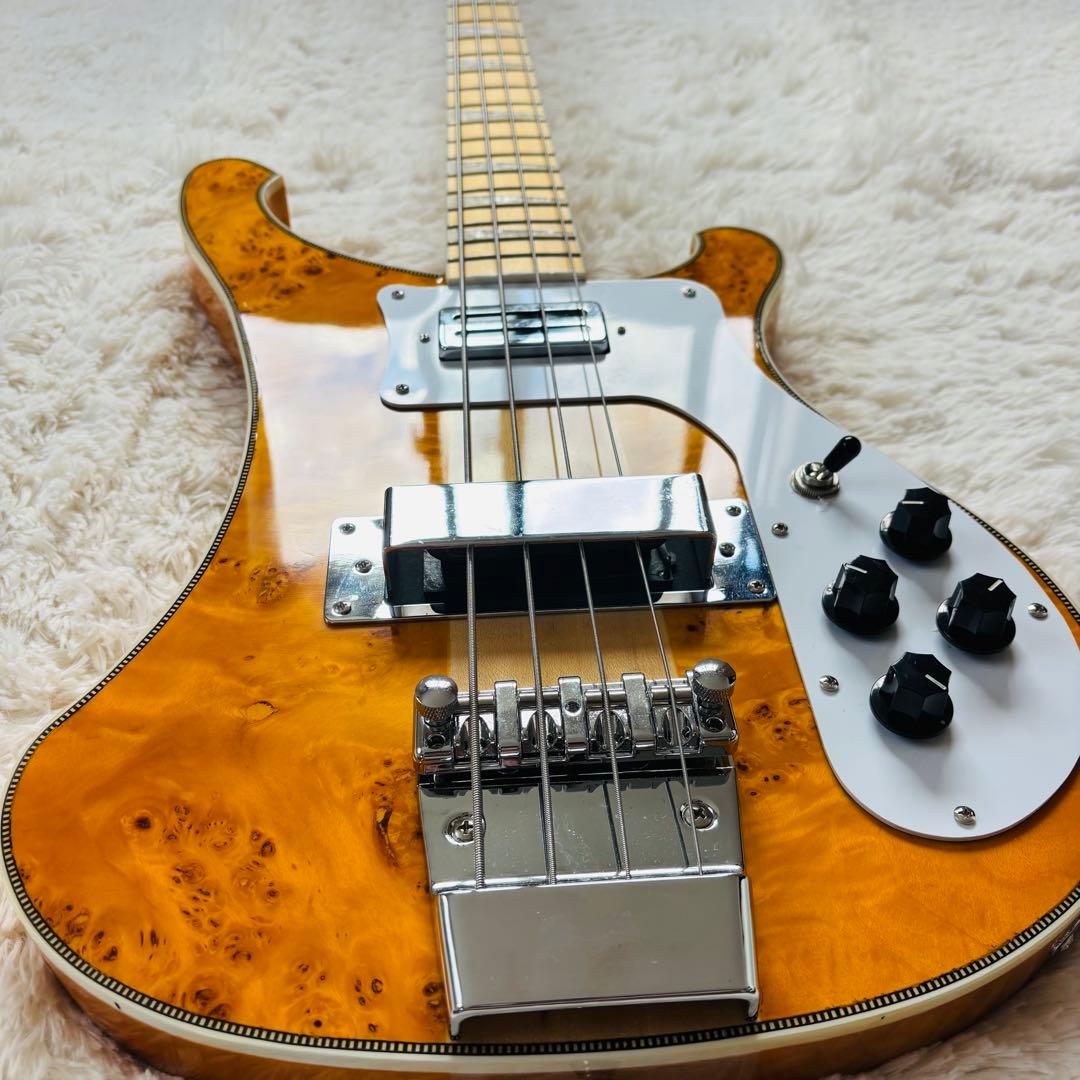 美品 リッケンバッカー 4001タイプ ベース ポプラ 虎杢 美杢 天然杢