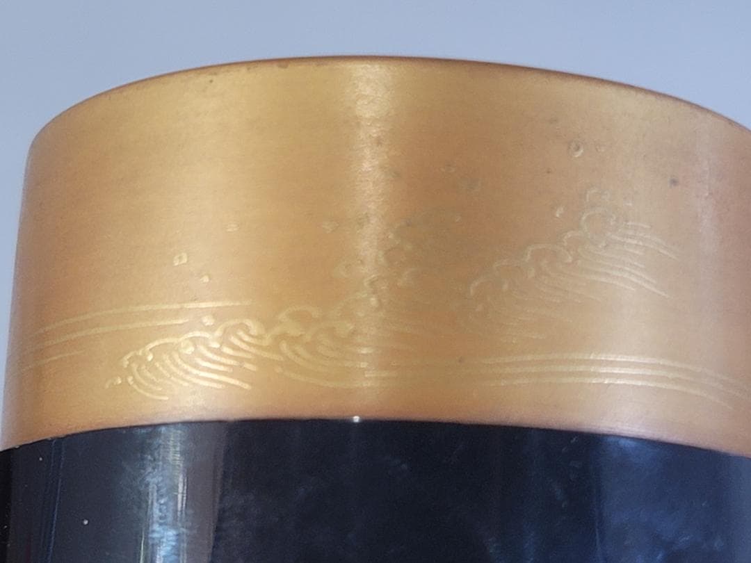 古美術 中次 内金 波千鳥 棗 時代物 茶道具