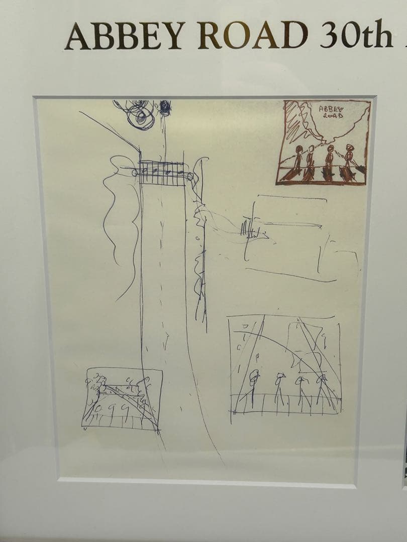 専用 ビートルズ Abbey Road 30周年記念 額装アート アビイロード