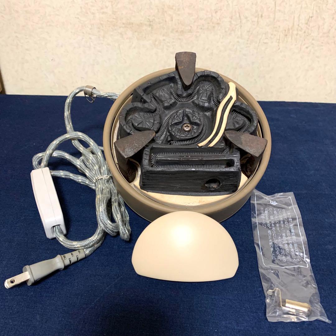 人間国宝敬典 唐銅眉風炉 四方釜 風炉 茶釜 炉釜 野々田電熱器 敷板 茶道具