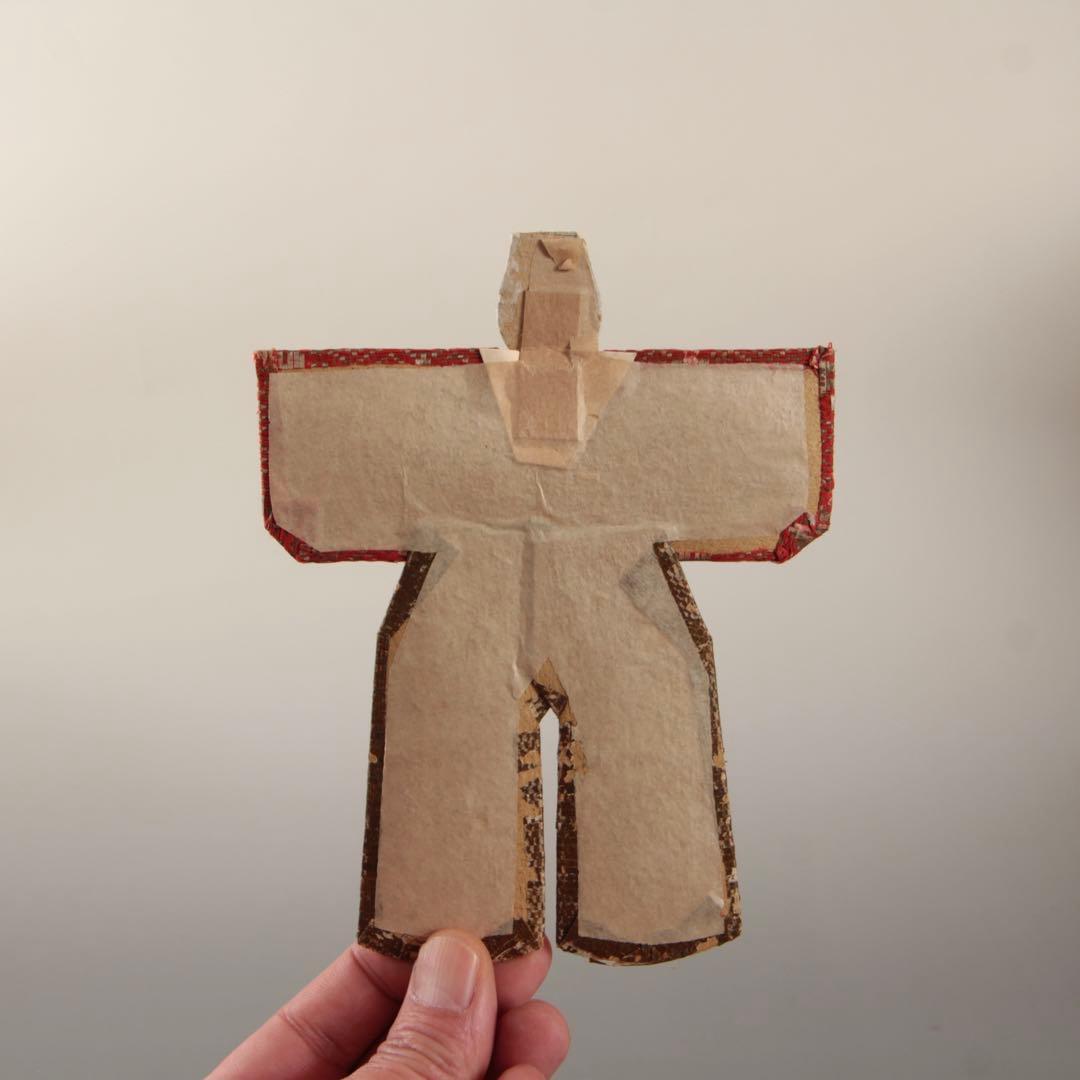 古い 紙雛 立雛 明治〜昭和頃 古美術 古道具 アンティーク 金襴