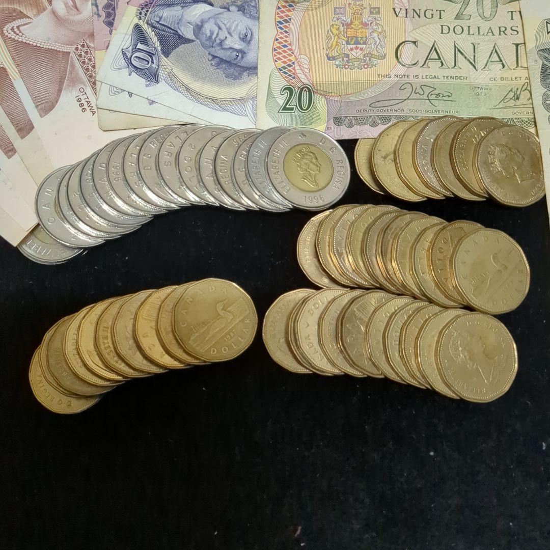 カナダドル 古紙幣と セット231ドル