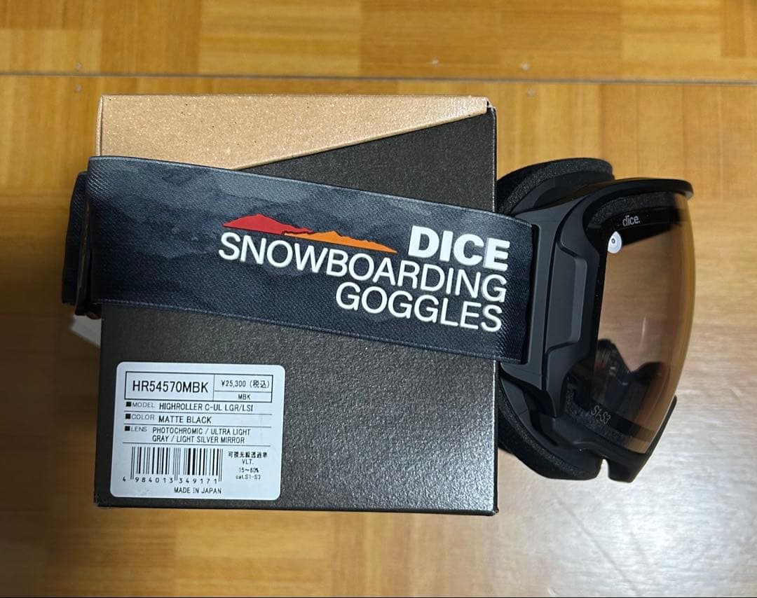 DICE新品HIGHROLLERゴーグル 調光ブラック 26年モデル13%OFF