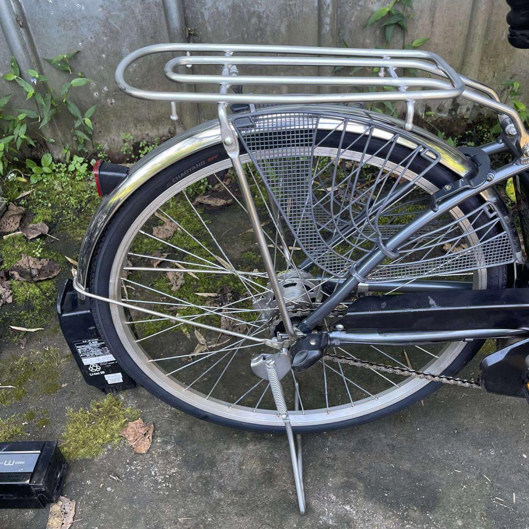 Panasonic 電動アシスト自転車 グレー カゴ24インチバッテリー12ah