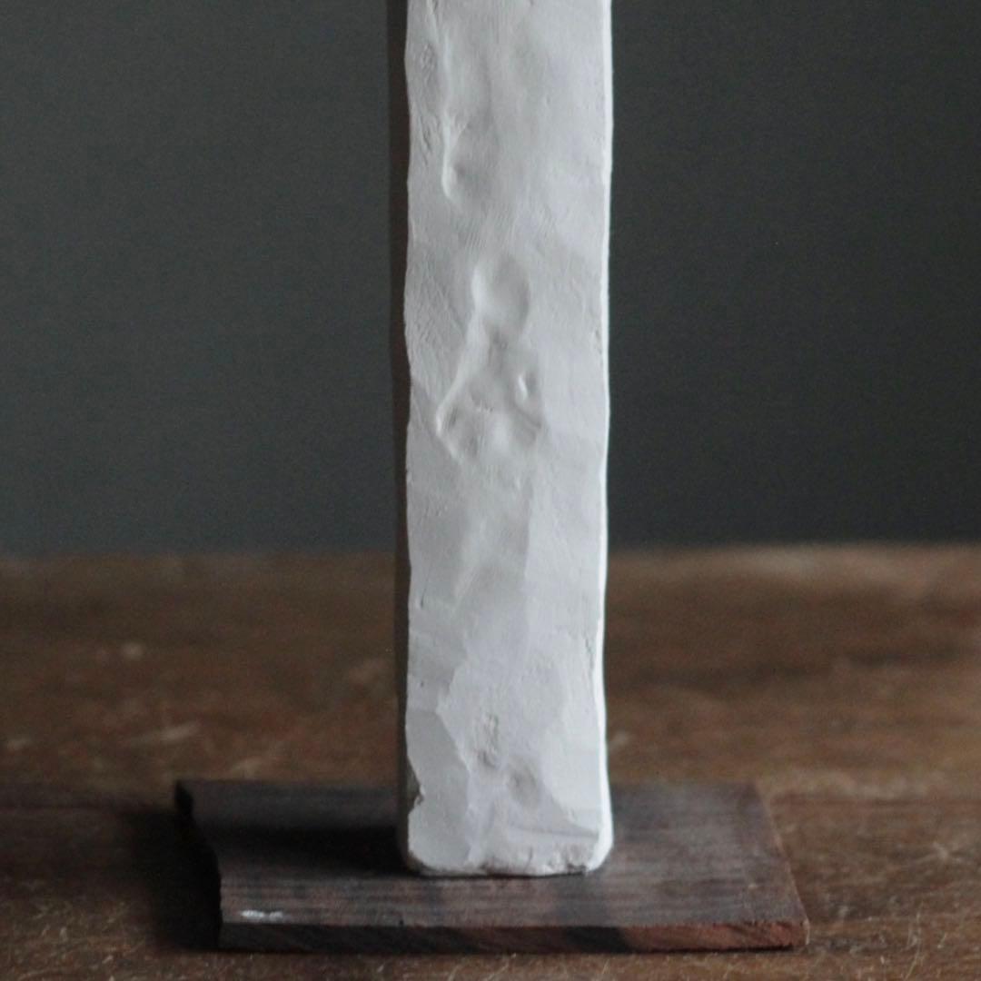 石塑粘土 立体作品 「高い塔の家 No.5」現代美術 art sculpture