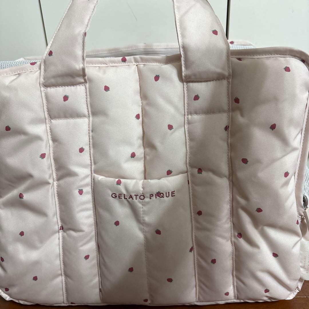 GELATO PIQUE ストロベリープリント キャリーバッグ