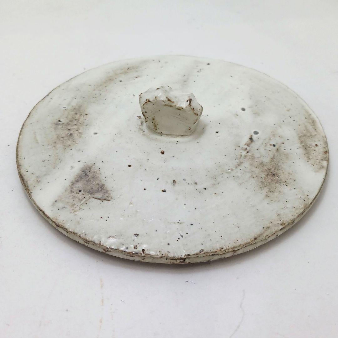 Y2228-1 茶道具 山王窯 菊地弘 粉引水指 共箱　AA